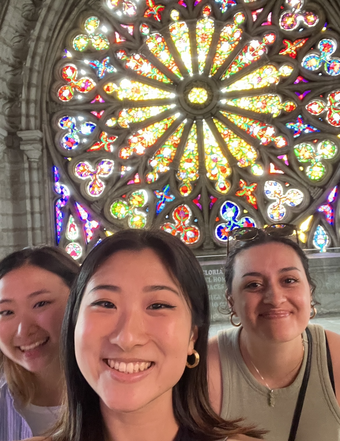 Haley with Fellow Interns at Basilica del Voto Nacional