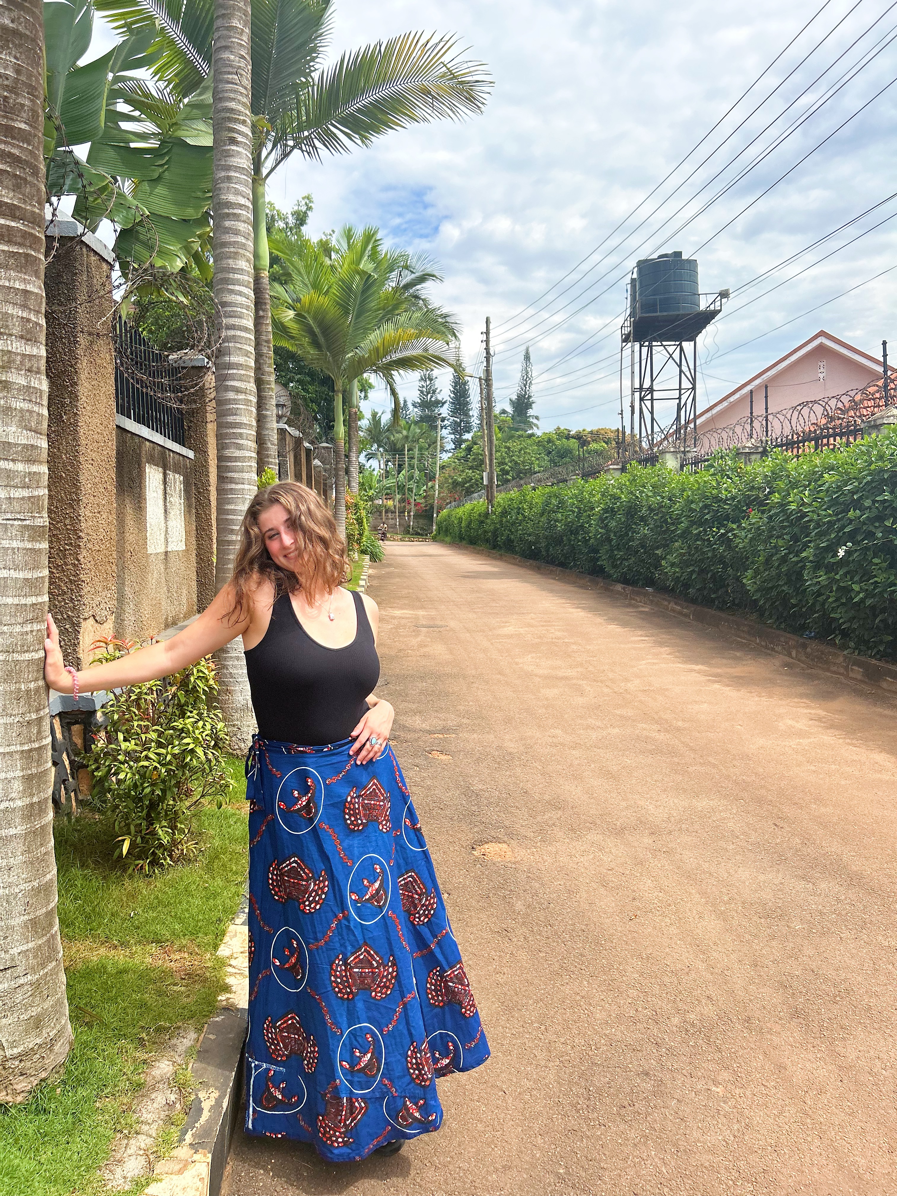 Walking along the streets of Kampala.